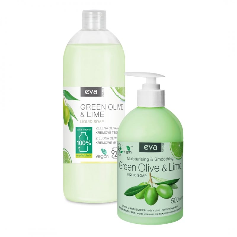 Mydło w płynie Zielona oliwka i limonka Eva Natura
