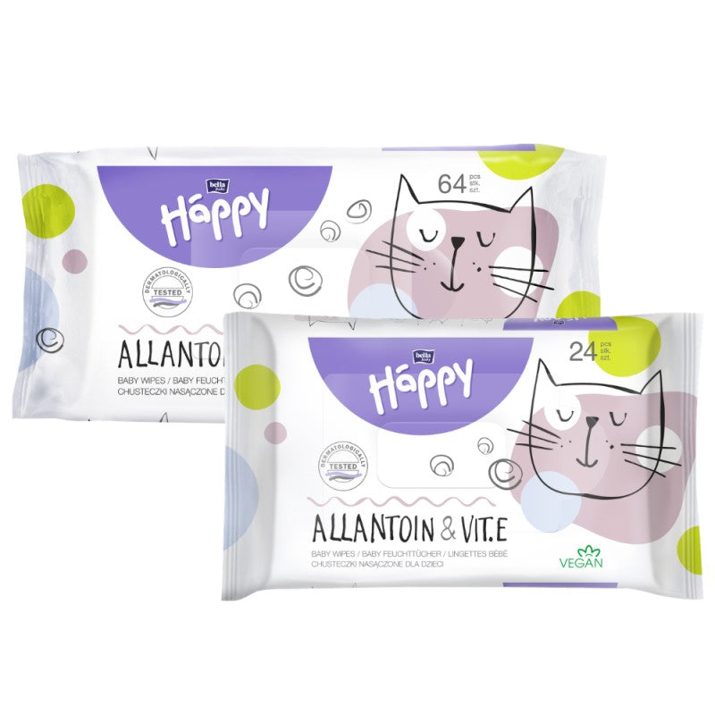 Chusteczki nawilżane Bella Baby Happy, wit. E i alantoina