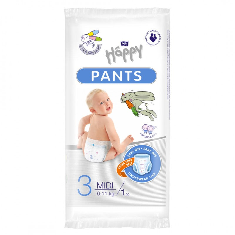 Pieluchomajtki dla dzieci Happy Pants Midi 6-11 kg
