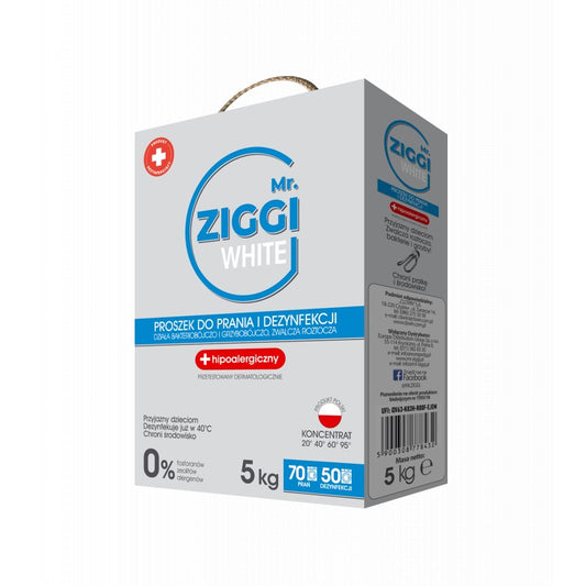 Mr. ZIGGI White Proszek do prania białego dezynfekujący 5 kg