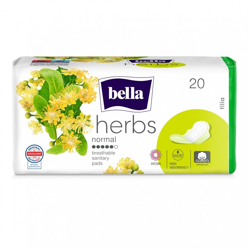 Podpaski higieniczne Bella Herbs z kwiatem lipy