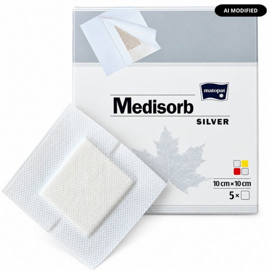 Opatrunek ze srebrem na trudno gojące się rany Medisorb SILVER 5 szt.
