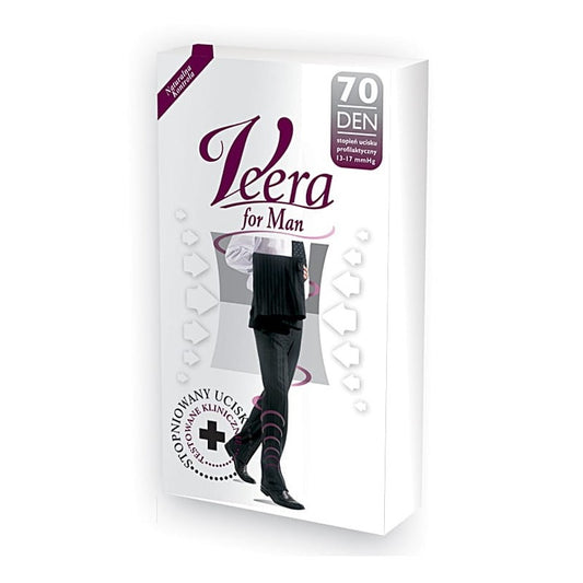 Męskie skarpety uciskowe Veera for man Skin life 70 DEN