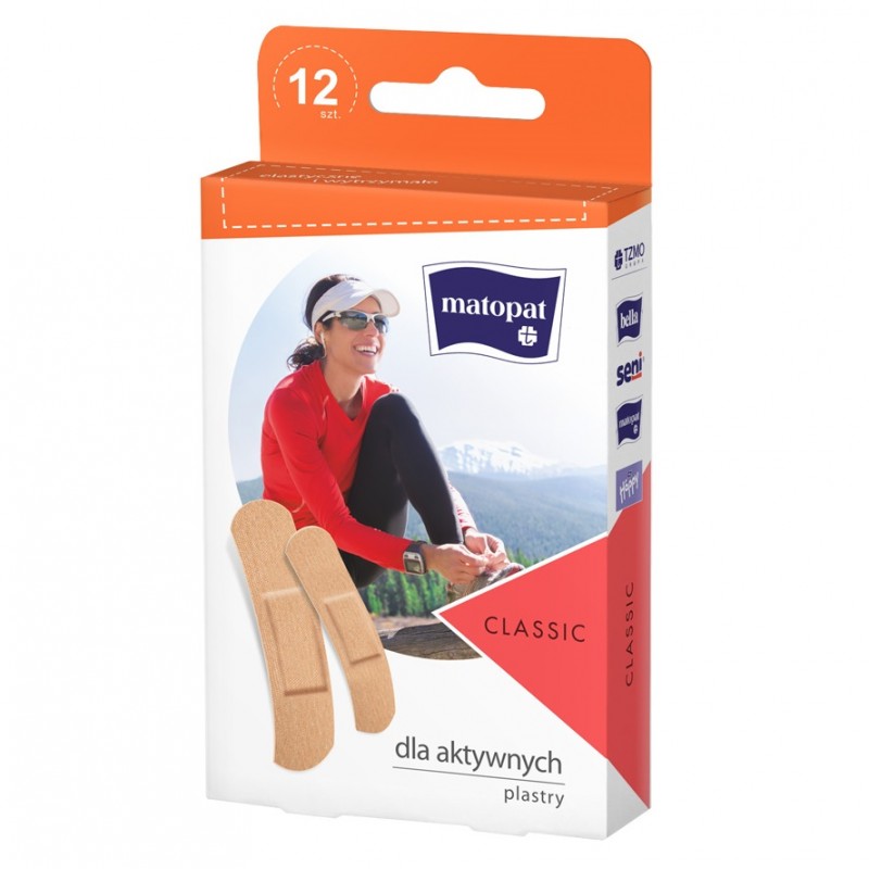 Plastry z opatrunkiem tkaninowe Classic Matopat