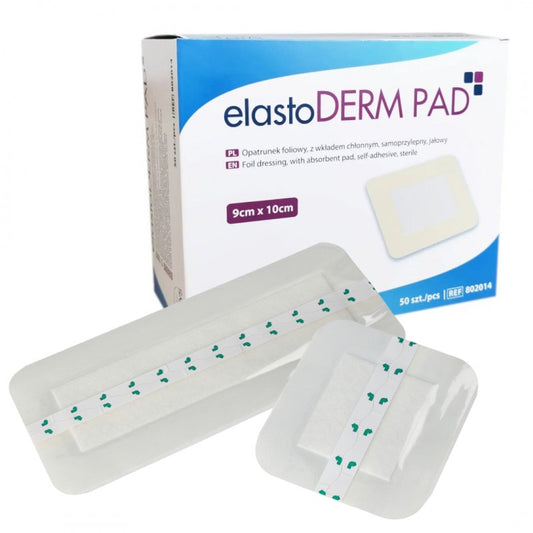 Opatrunek foliowy z wkładem chłonnym elastoDERM PAD 50 szt.