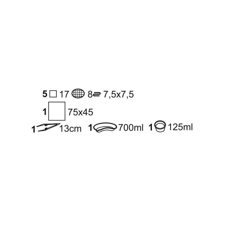 Matoset Zestaw zabiegowy jałowy Torebka papierowo-foliowa z etykietą TAG