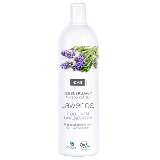 Regenerujący płyn do kąpieli z olejkiem lawendowym Eva Natura 750 ml