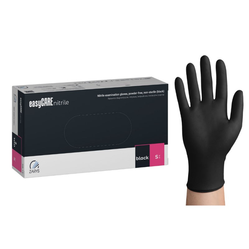 Rękawice nitrylowe czarne Nitrile Black easyCARE 100 szt.