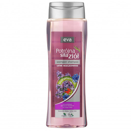 Szampon do każdego rodzaju włosów Eva Natura Potrójna Siła Ziół 400 ml