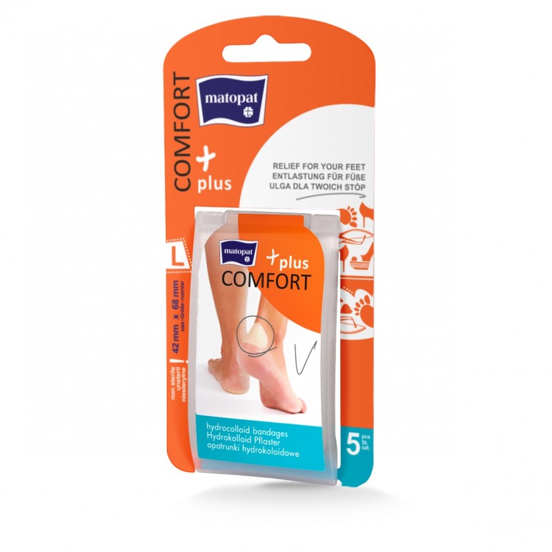 Matopat COMFORT PLUS Hydrokoloidowe plastry na pęcherze 5 szt.