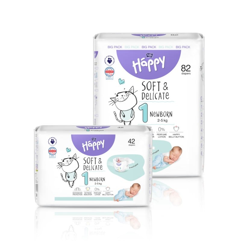 Pieluszki Bella Happy 1 Newborn 2-5 kg