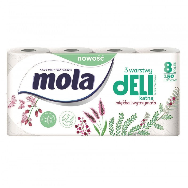 Papier toaletowy Mola Delikatna Biała 8 szt.