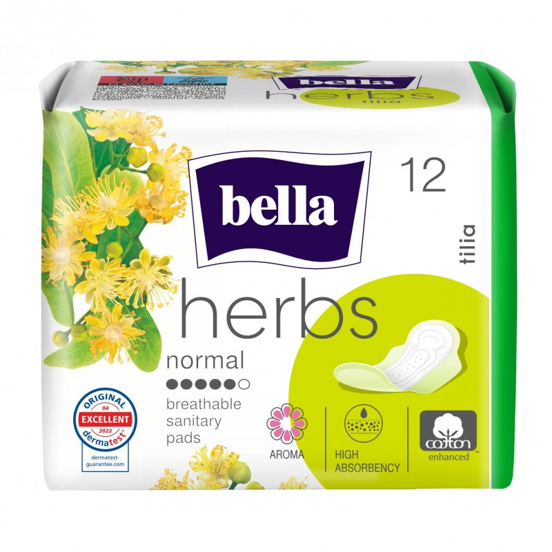 Podpaski higieniczne Bella Herbs z kwiatem lipy