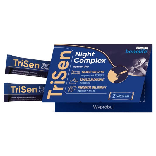 Suplement diety TriSen Night Complex Humana benelife 2 saszetki