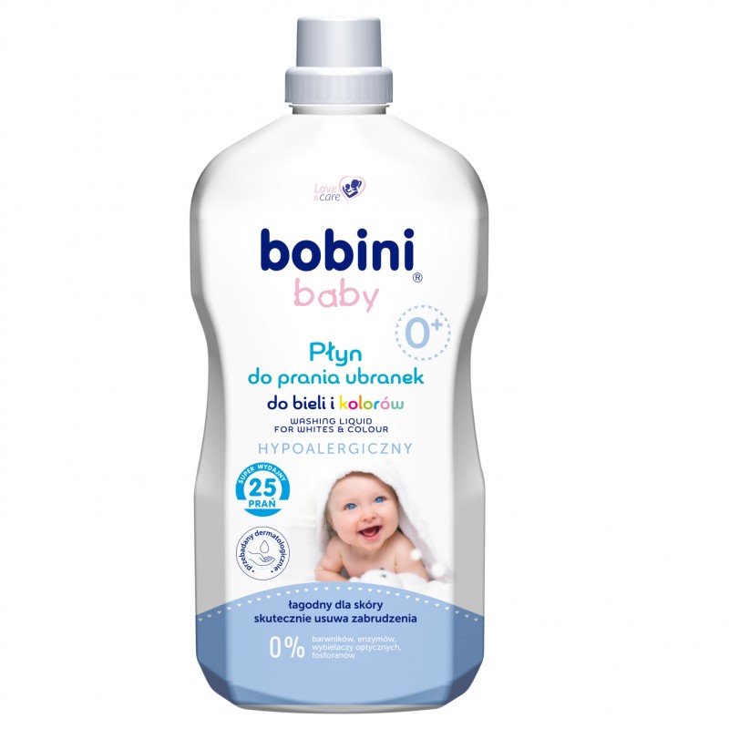 Płyn do prania ubranek niemowlęcych i dziecięcych Bobini Baby