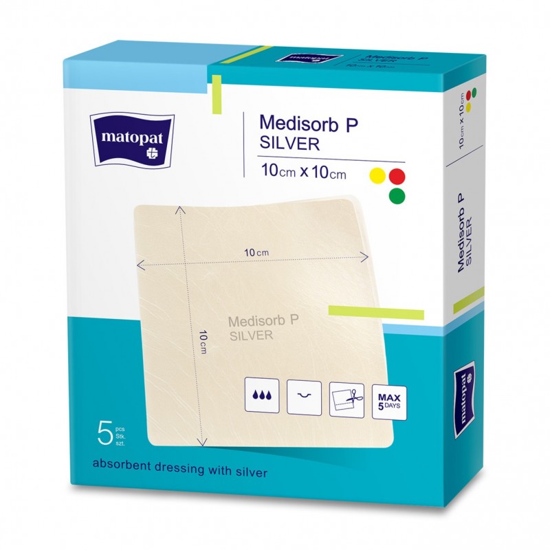 Opatrunek ze srebrem Medisorb P SILVER 5 szt.
