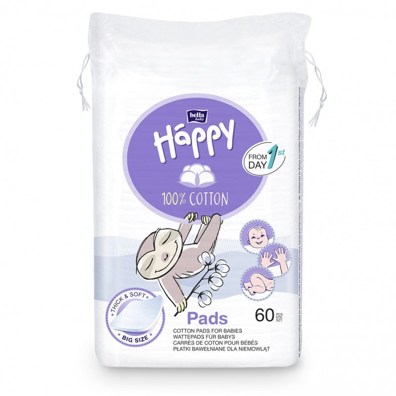 Płatki kosmetyczne dla dzieci Bella Baby Happy 60 szt.