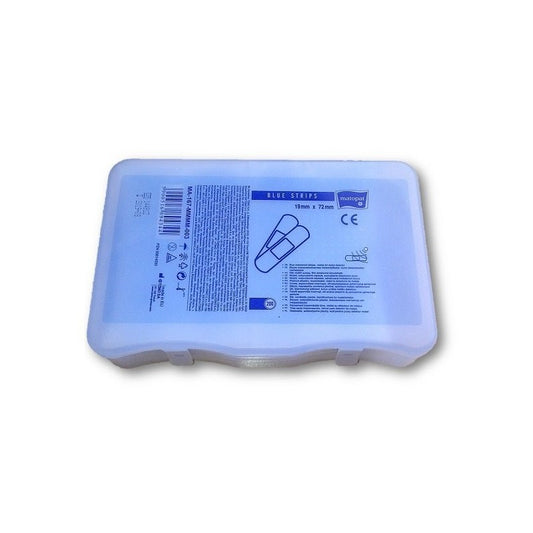 Matopat Plastry Blue Strips wykrywalne w detektorze metali