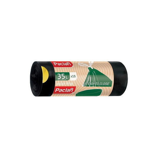 Worki na śmieci Paclan Eco Line z taśmą 35 l 15 szt.