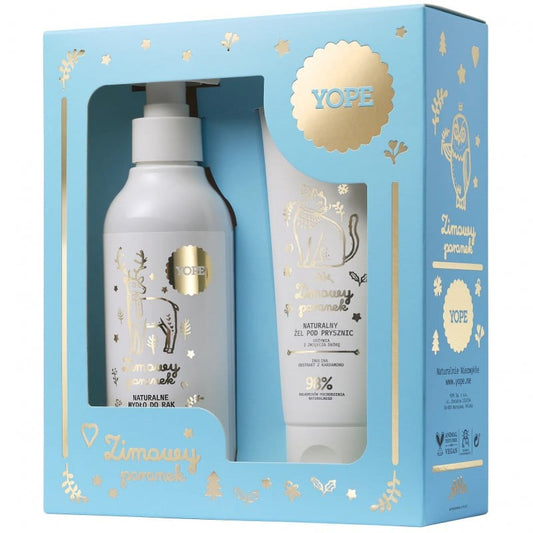 Zestaw YOPE Zimowy poranek Mydło w płynie + żel pod prysznic