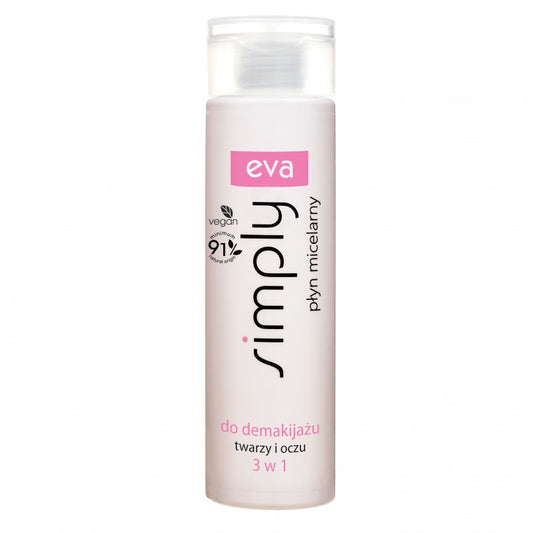 Płyn micelarny do demakijażu twarzy i oczu Eva Simply 200 ml