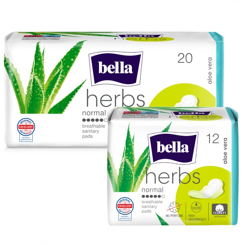 Podpaski higieniczne Bella Herbs z aloesem