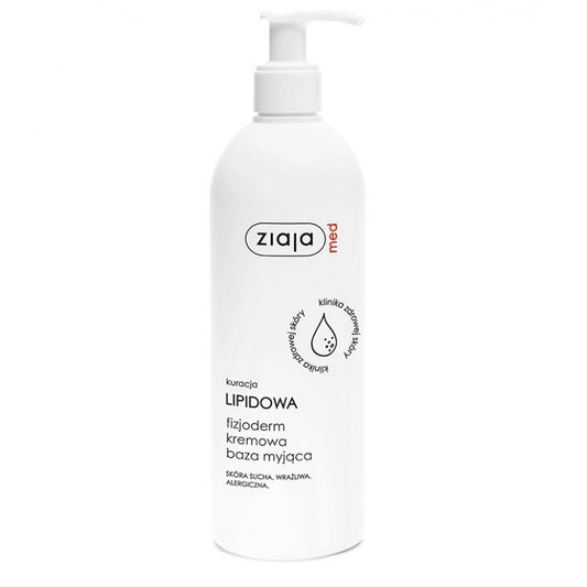 Kremowa baza myjąca Ziaja Med Fizjoderm kuracja lipidowa 400 ml