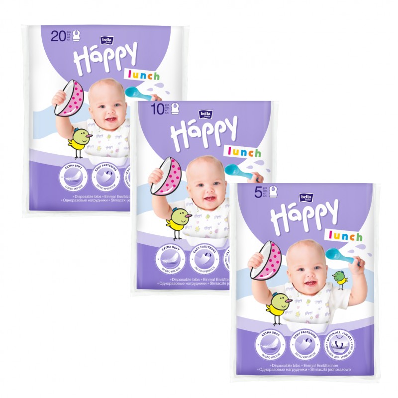 Jednorazowe śliniaki dla dzieci Bella Baby Happy Lunch