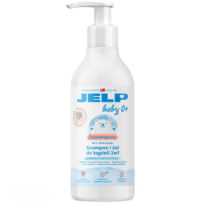 Szampon i żel do kąpieli 2w1 JELP Baby 0+ 400 ml