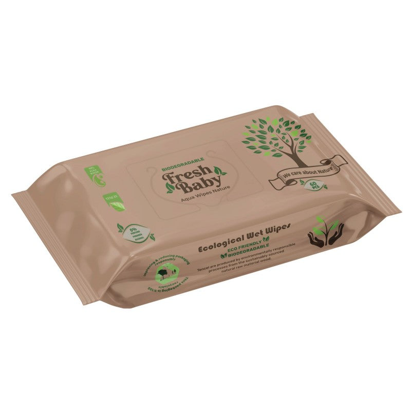 Ekologiczne chusteczki nawilżane Fresh Baby Aqua Nature 60 szt.
