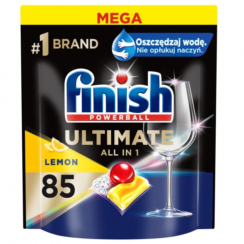Kapsułki do zmywarki FINISH Powerball Ultimate All in 1 Lemon 85 szt.