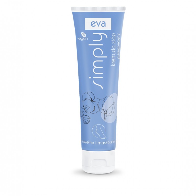 Krem do stóp z bawełną i masłem shea Eva Simply 100 ml