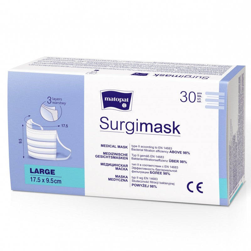 Maski jednorazowe medyczne Matopat Surgimask typ II