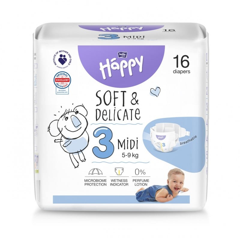 Pieluszki Bella Happy 3 Midi 5-9 kg