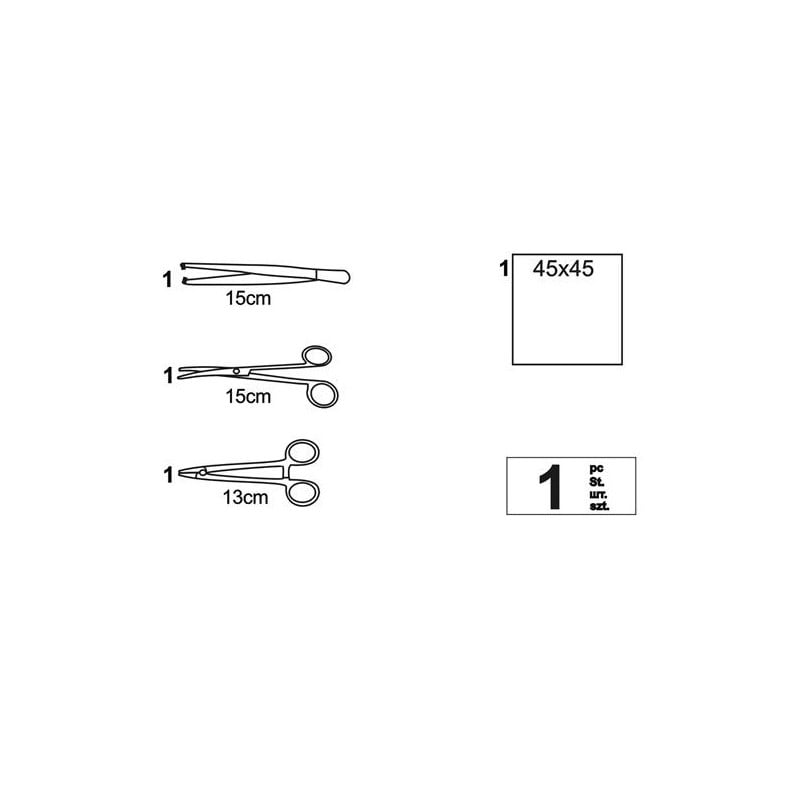 Zestaw do zakładania szwów Torebka papierowo-foliowa Matoset