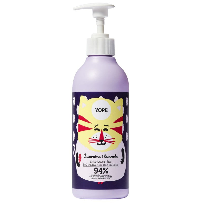 YOPE Żel pod prysznic dla dzieci Żurawina i Lawenda 400 ml