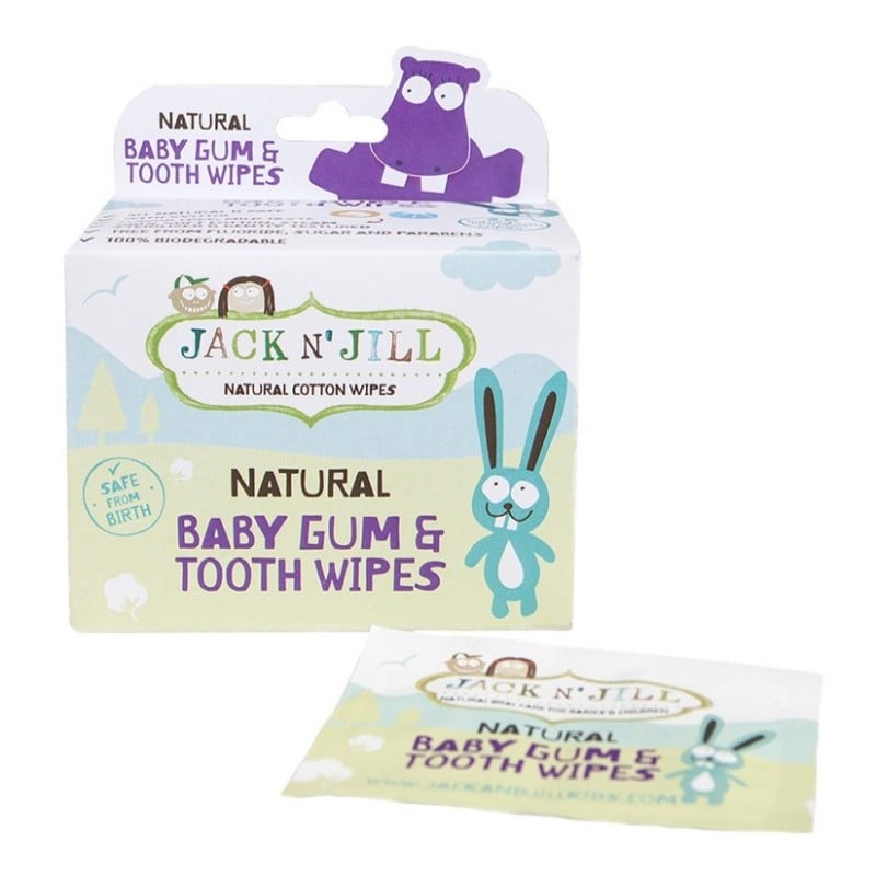 Naturalne chusteczki do mycia dziąseł niemowląt Jack N' Jill 25 szt.