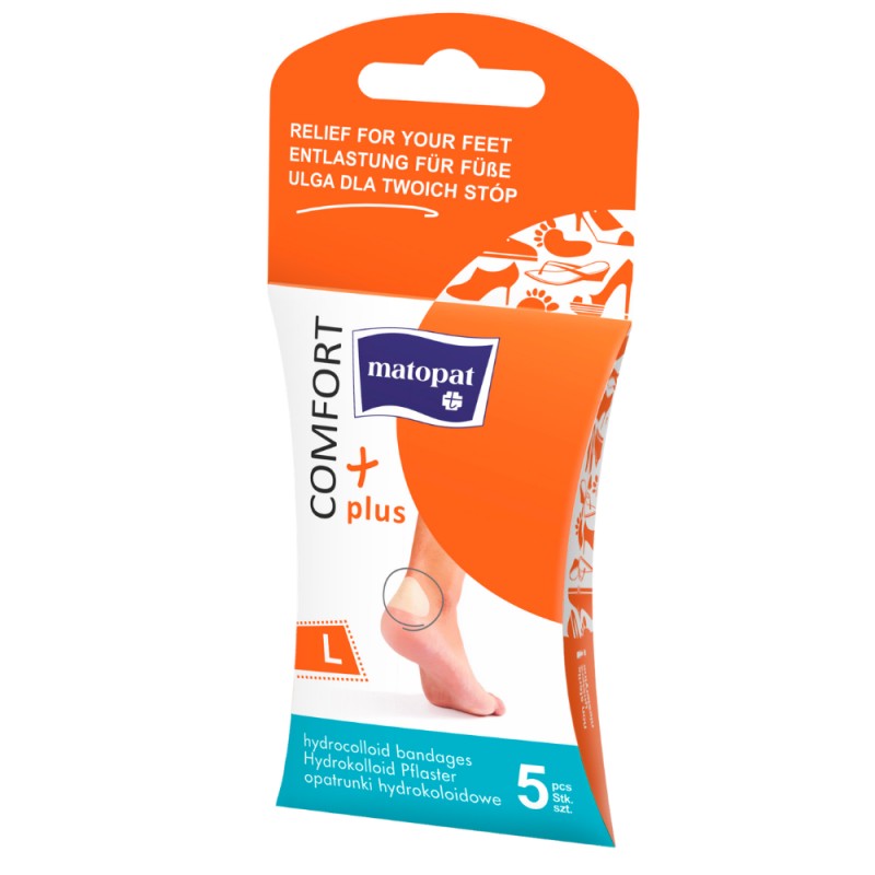 Hydrokoloidowe plastry na pęcherze COMFORT PLUS Matopat