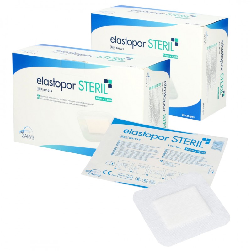 Opatrunek jałowy z wkładem chłonnym elastopor STERIL 30 szt.